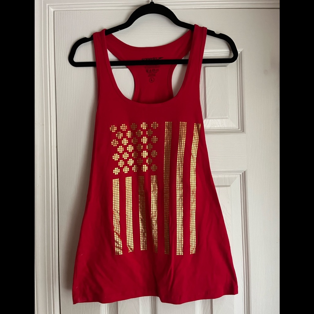 Speedo Women’s Red Gold Tank Top Size L